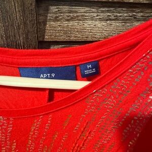 Apt. 9 Vibrant Red Knit Top